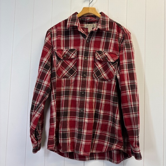 Duluth Pack Other - Duluth Trading Co Hipster Western Flannel Button Down Shirt Size L Cabincore
